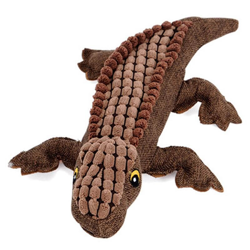 Puppy Love Crocodile Squeak Toy - Hoopet Pineapple Linen Dog Chew & Squeaky Toy for Puppies & Dogs
