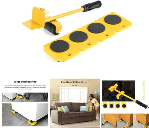 Furniture Moving Transport Tool Set - 4 Corner Movers & Wheeled Lifter for Heavy Items