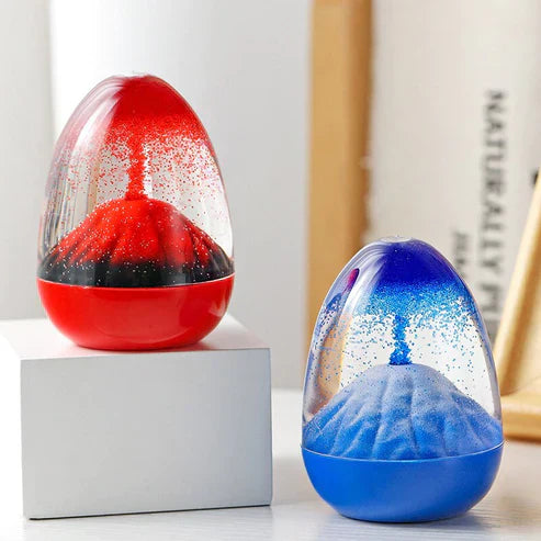 Volcano Eruption Liquid Hourglass - Mesmerizing Motion Timer Desk Toy