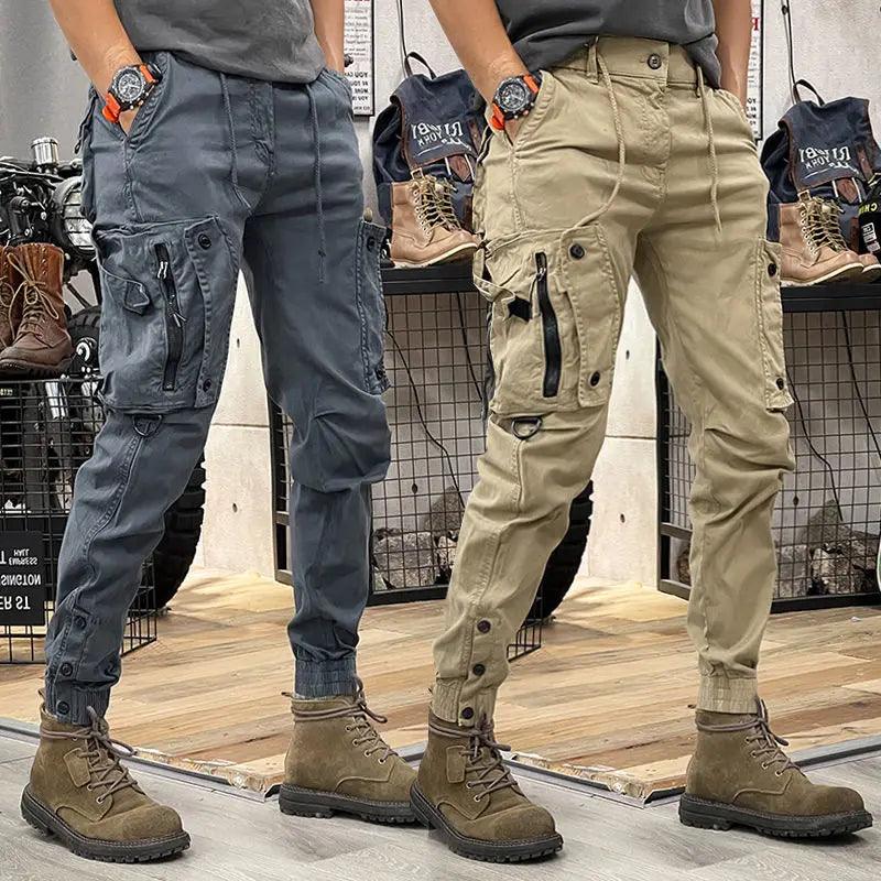 Y2K Tactical Military Harem Cargo Trousers – Streetwear Camo & Solid Pants