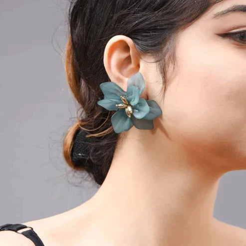 Acrylic Flower Earrings For Earthy Vibes - Boho Statement Jewelry