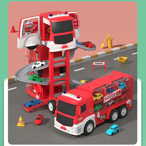Transforming Truck Building Car Race Toy – Kids DIY Construction Vehicle Playset