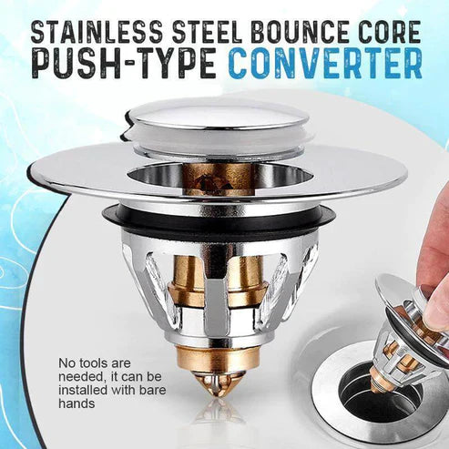 Universal Pop-Up Sink Drain Filter Plug - Hair Catcher & Drain Stopper