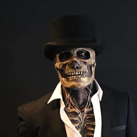Skull Mask Halloween - Movable Jaw Full Head Skeleton Costume Mask