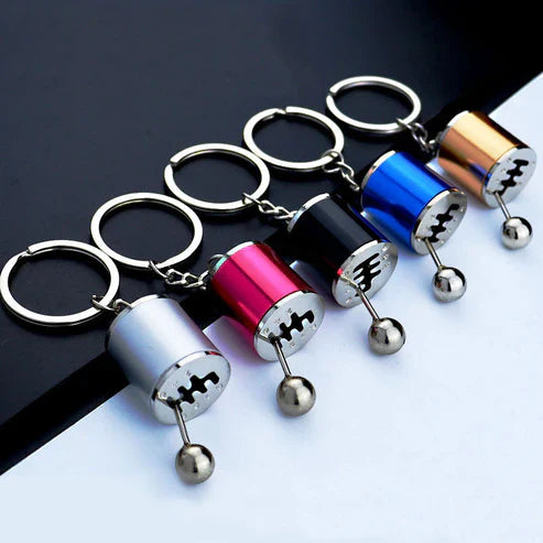 Six-Speed Manual Shift Keychain – Zinc Alloy Gear Shift Key Ring for Car Enthusiasts
