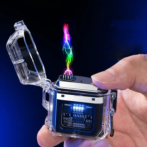 Prismatic Rainbow Windproof Double Arc Lighter - USB Rechargeable Electric Lighter