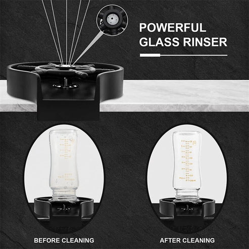 Faucet Glass Rinser – Automatic Sink-Mounted Cup & Bottle Washer
