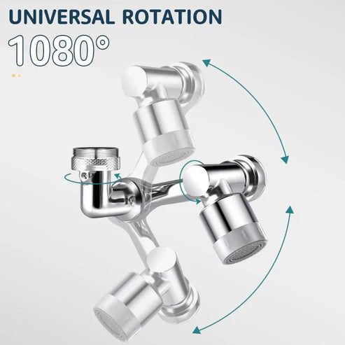 Full Rotating Universal Faucet Tap Extender – 360° Swivel Kitchen & Bathroom Aerator