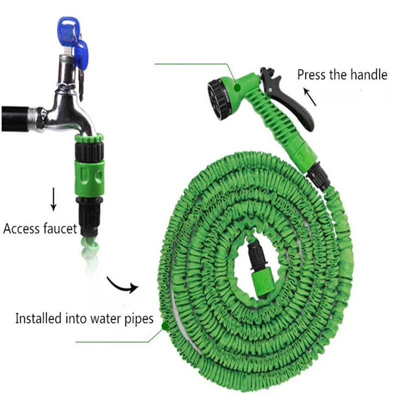 Expandable Magic Garden Hose Pipe – 25 to 200FT Flexible Water Hose for Garden & Outdoor Use