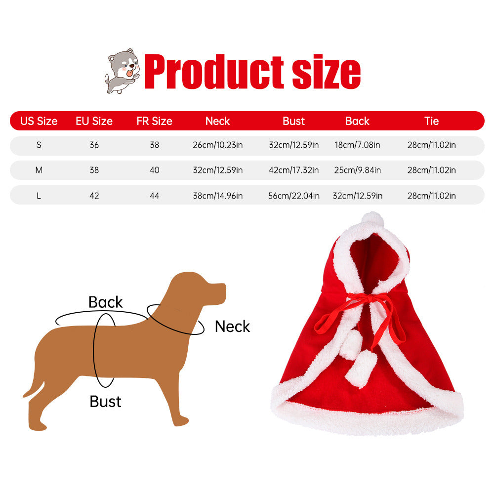 Cat Santa Cosplay Costume – Festive Christmas Outfit for Cats | Small, Medium & Large