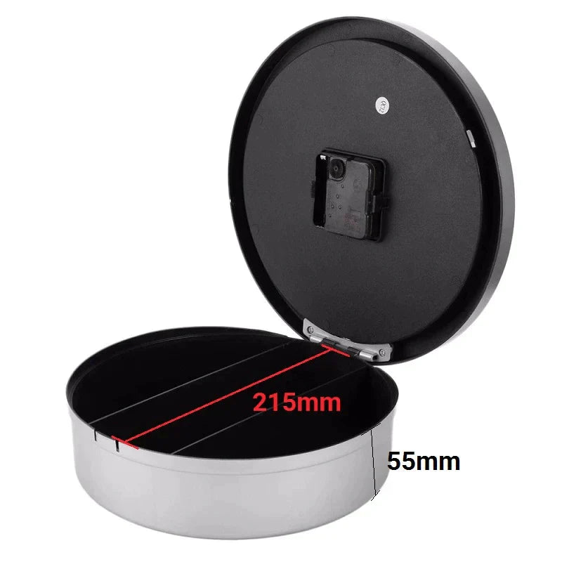 Storage Wall Clock - Hidden Secret Compartment Safe Clock