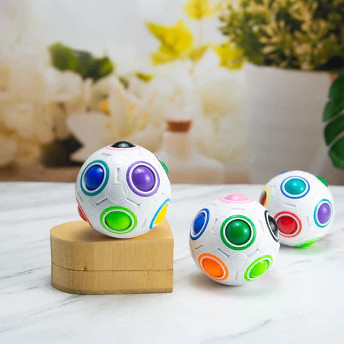 Stress Relief Educational Colorful Ball – Fun Puzzle Cube for Kids & Adults