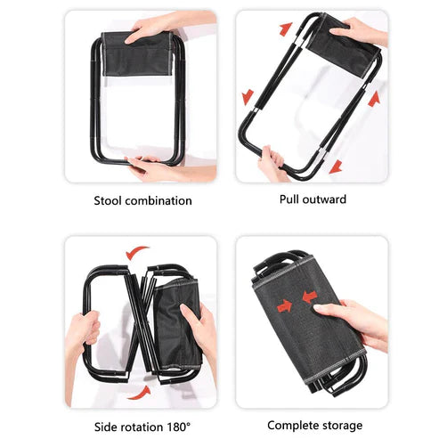 Foldable Mini Hiking Stool – Portable Smart Rest Seat for Outdoor Adventures