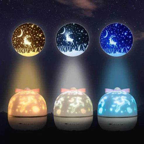 360° Rotating Projection Night Lamp – LED Star Galaxy Light for Kids & Bedroom