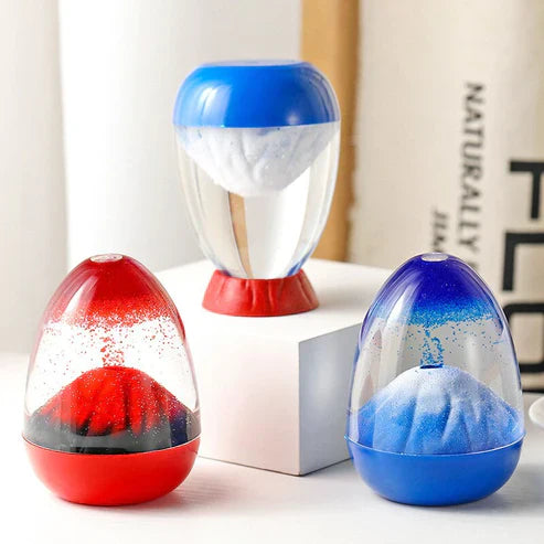 Volcano Eruption Liquid Hourglass - Mesmerizing Motion Timer Desk Toy