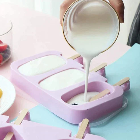 3 Cavity Silicone Cakesicle Mold - Popsicle Cake Mold for Baking