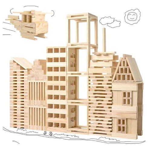 Wooden Model Building Blocks – Creative Construction Toy for Kids