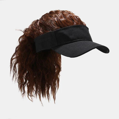 Women Artificial Hair Summer Baseball Cap - Wig Hat Combo