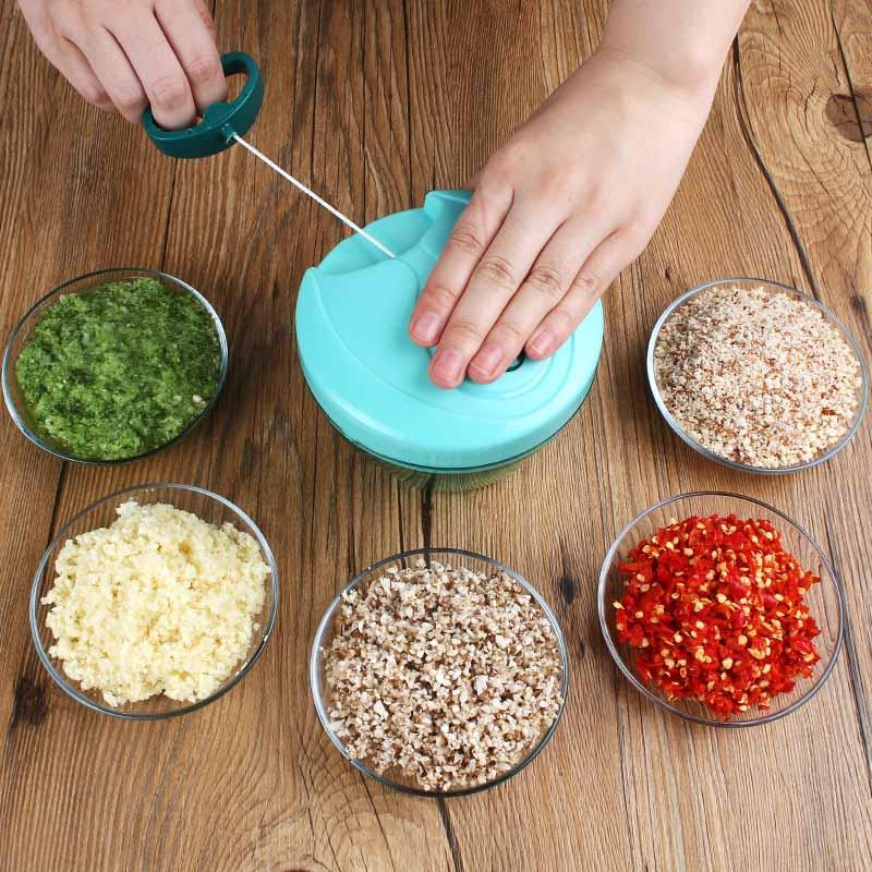 Quick Chopper - Manual Pull String Food Processor Vegetable Chopper