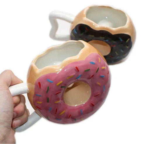 Donut Ceramic Coffee Mug – Cute Novelty Cup for Donut & Coffee Lovers