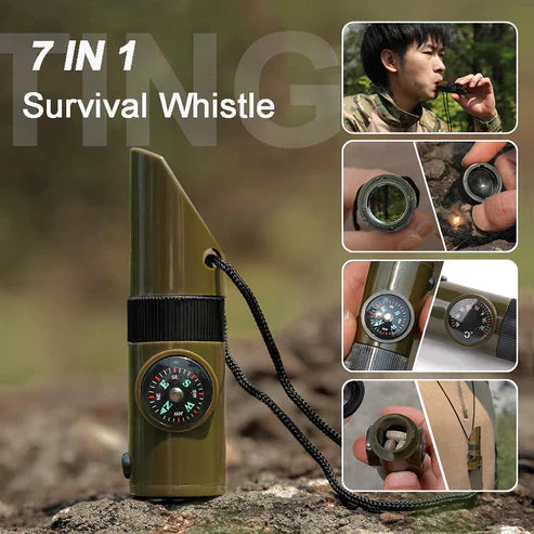 7-in-1 Portable Survival Outdoor Camping Tool - Multi-Function Kit