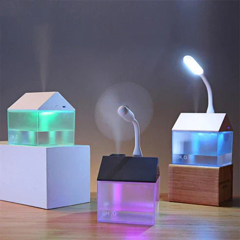 3-in-1 USB Ultrasonic Home Humidifier - Portable Air Purifier