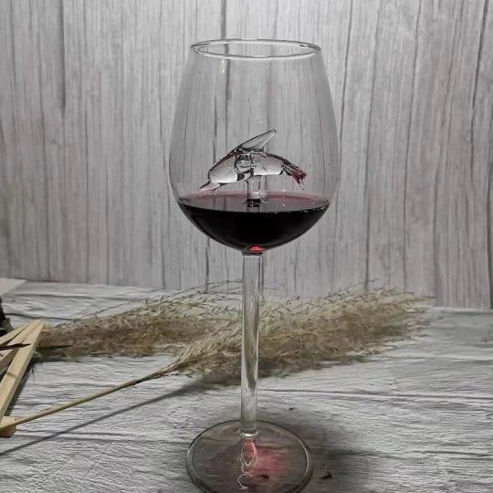 Shark Wine Glass – Novelty Red Wine Glass with Shark Design