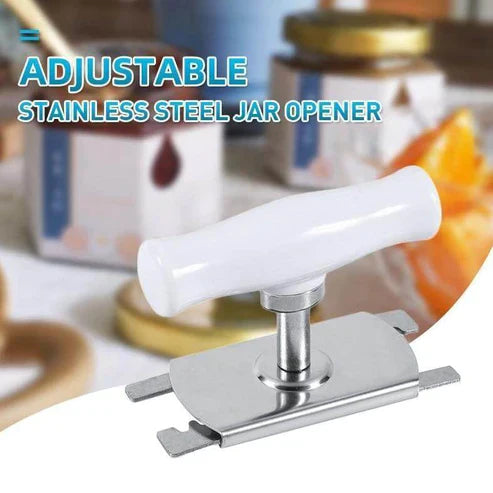Adjustable Stainless Steel Jar Opener - Easy Grip Lid Remover & Bottle Opener Tool