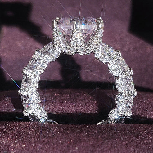 Silver Gem Ring - 925 Sterling Silver Cubic Zirconia Timeless Gift Ring