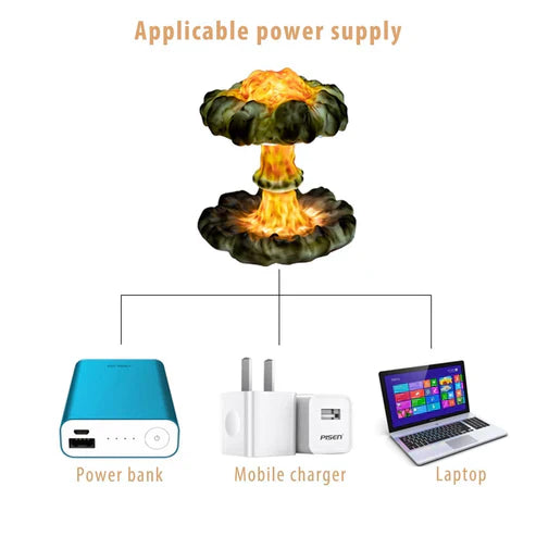 Creative 3D Mushroom Cloud Night Lamp – RGB Ambient Glow Light