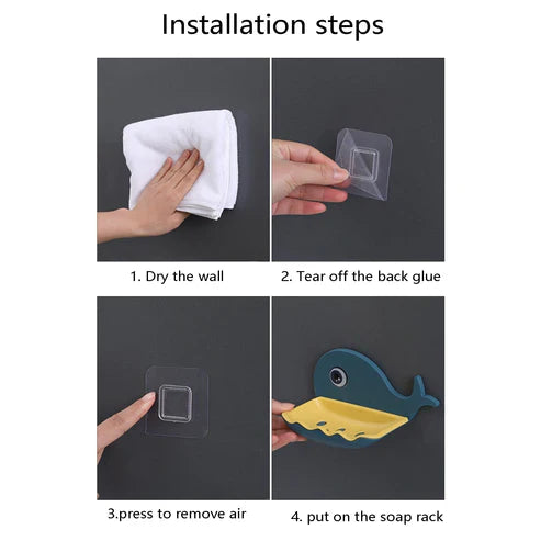 Cute Whale Soap Holder - Adorable Bathroom Soap Dish & Drain Tray