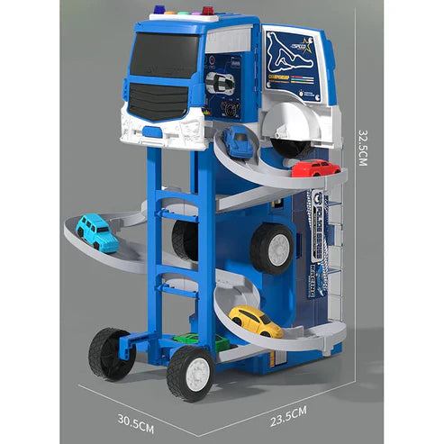 Transforming Truck Building Car Race Toy – Kids DIY Construction Vehicle Playset
