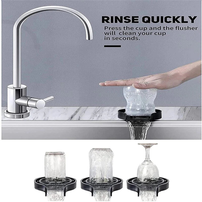 Faucet Glass Rinser – Automatic Sink-Mounted Cup & Bottle Washer