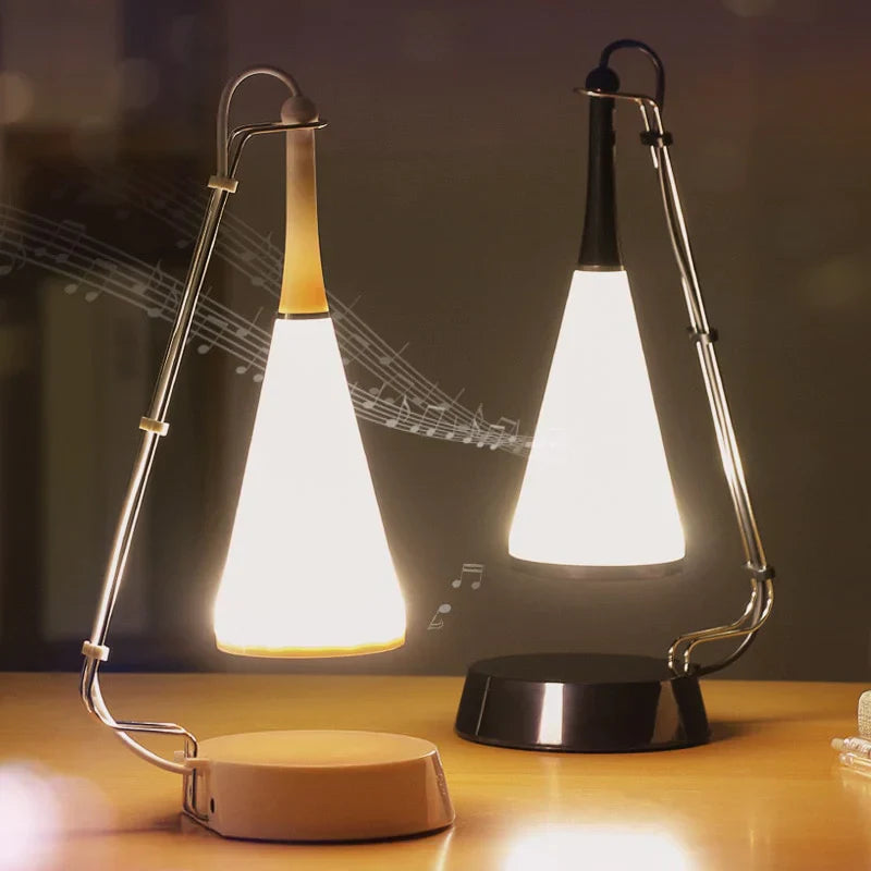 Bluetooth Speaker LED Lamp - Touch Control Music Table Lamp with Colorful Lights