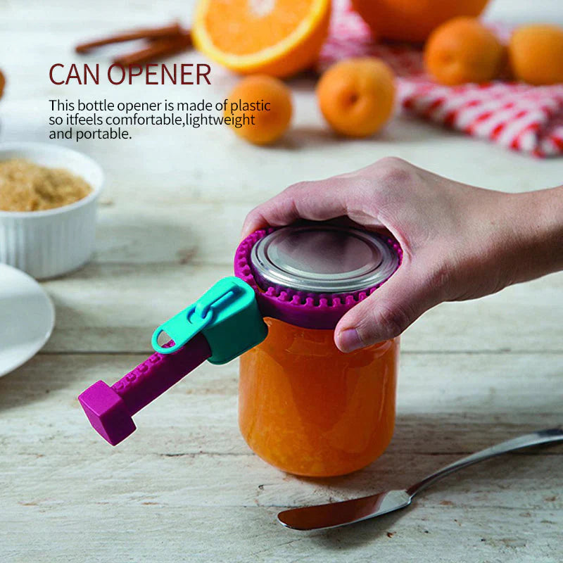 Zipper Silicone Bottle Opener - Easy Grip Jar & Bottle Opener Tool