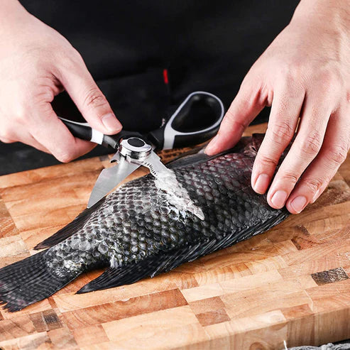 Multipurpose Kitchen Scissors with Bottle Opener - Heavy Duty Stainless Steel Shears