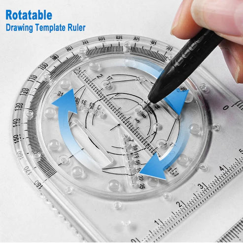 Geometric Art Design Architect Ruler - Professional Drafting & Drawing Template