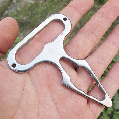 Stainless Steel Multi Functional Camping Wrench Tool - Portable EDC Survival Tool