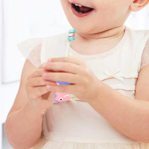 Mini Dinosaur Kids Toothbrush - Soft Bristle Cartoon Dino Toothbrush for Children in 6 Fun Colors