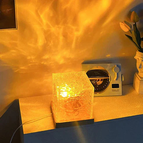 Crystal Lamp Water Ripple Projector Night Light – 16 Colour Ambient LED Mood Light