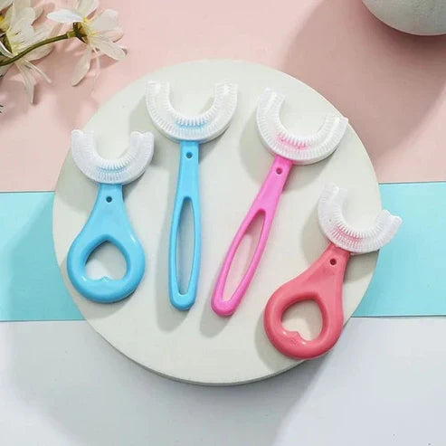 Kids U-Shaped Soft Toothbrush - 360° Whole Mouth Cleaning Training Toothbrush for Children Ages 2-12