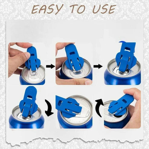 Easy Universal Can Opener Closer - 2-in-1 Can Opener & Resealer Tool