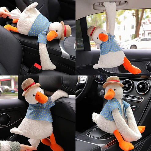 Creative Hanging Duck Tissue Box - Cute Wall Mounted Tissue Holder Dispenser