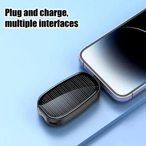 Mini Solar Keychain Power Bank - Portable Emergency Phone Charger