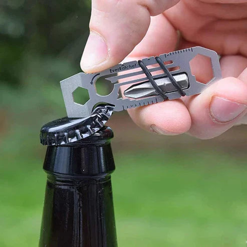 6-In-1 Multi-Tool Keychain - Pocket EDC Screwdriver, Wrench & Bottle Opener