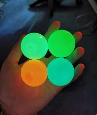Sticky Orbs™ Stress Relief Toy – Neon Glow Squishy Sticky Balls (Pack of 4)