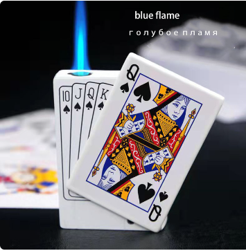 Playing Cards Ace of Spades Lighter - AVU Sideslip Poker Metal Butane Gas Lighter - 12 Unique Designs