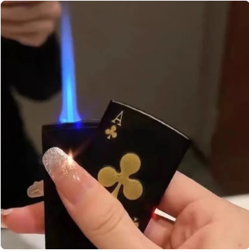 Playing Cards Ace of Spades Lighter - AVU Sideslip Poker Metal Butane Gas Lighter - 12 Unique Designs