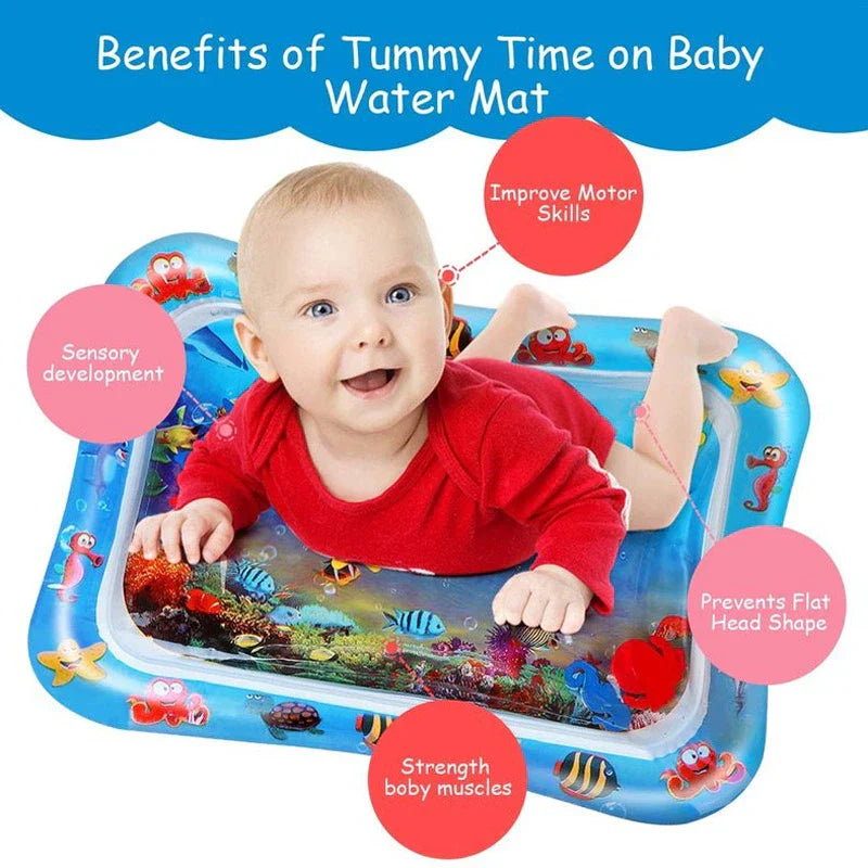 Baby & Kids Water Play Mat – Inflatable Splash Pad Tummy Time Sensory Mat for Infants & Toddlers
