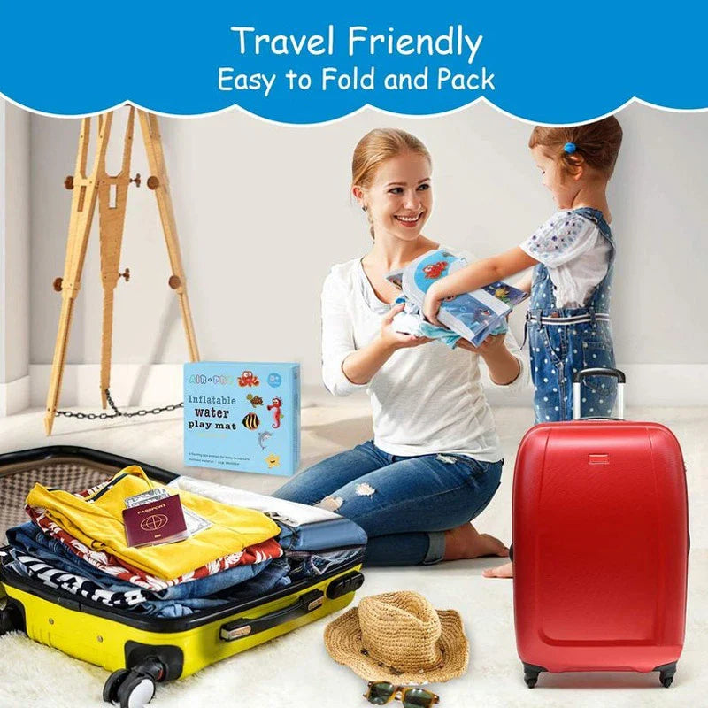 Baby & Kids Water Play Mat – Inflatable Splash Pad Tummy Time Sensory Mat for Infants & Toddlers